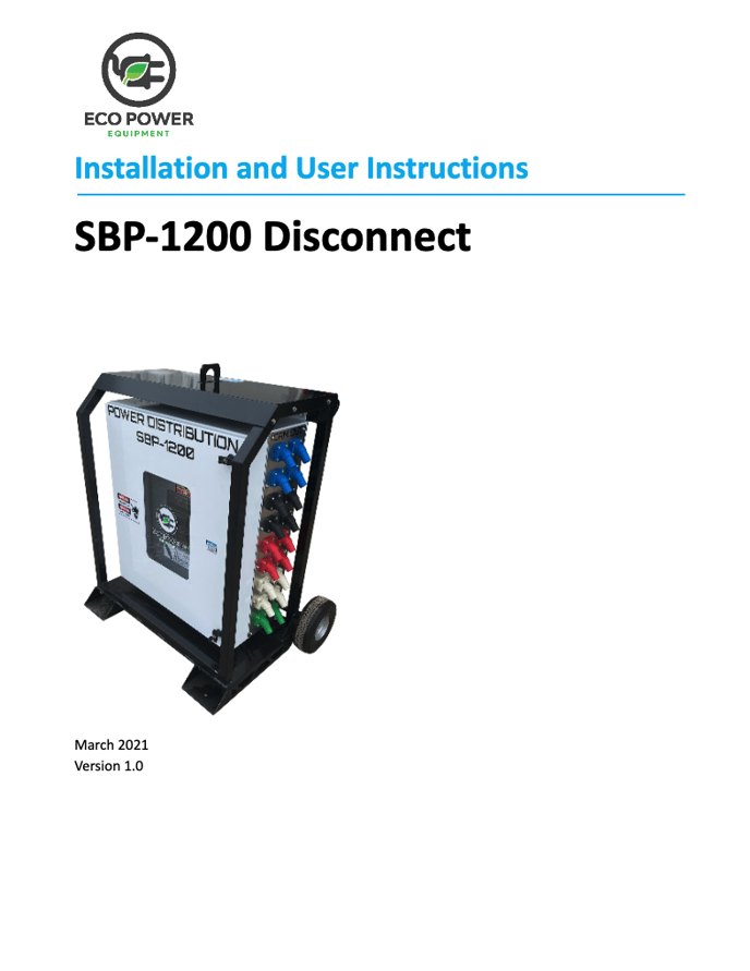 SBP-1200D Manual